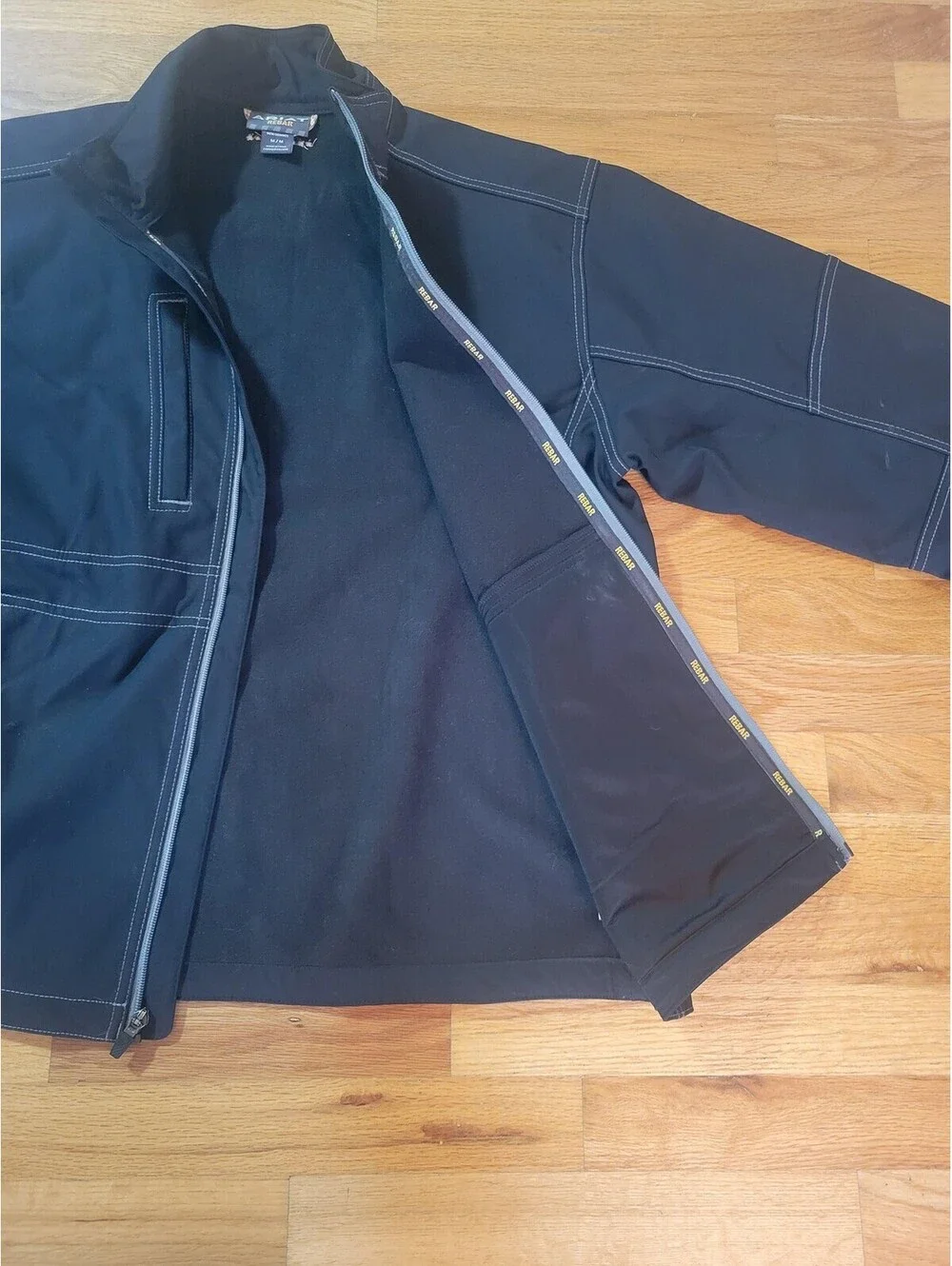 Ariat Rebar Jacket Mens Medium Black Softshell Full Zip Workwear Jacket
